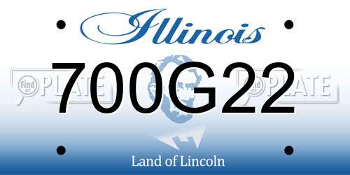 700G22 Illinois License Plate