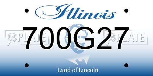 700G27 Illinois License Plate