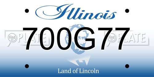 700G77 Illinois License Plate