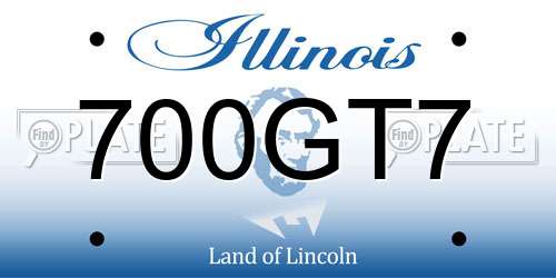 700GT7 Illinois License Plate