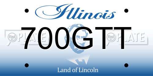 700GTT Illinois License Plate
