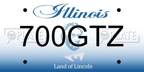700GTZ Illinois License Plate