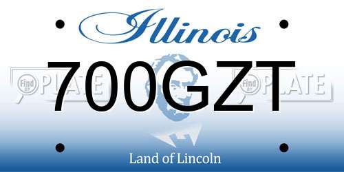 700GZT Illinois License Plate