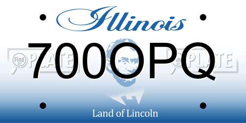 700OPQ Illinois License Plate