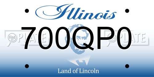 700QP0 Illinois License Plate