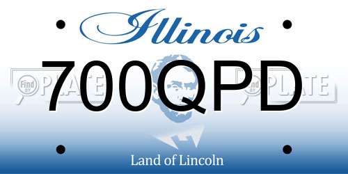700QPD Illinois License Plate