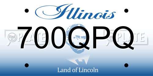 700QPQ Illinois License Plate