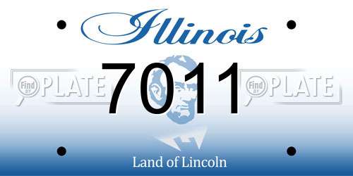 7011 Illinois License Plate