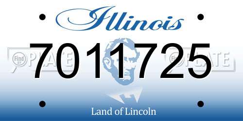 7011725 Illinois License Plate