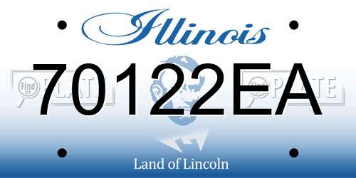 70122EA Illinois License Plate
