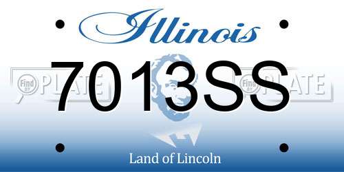 7013SS Illinois License Plate