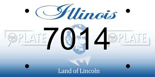 7014 Illinois License Plate