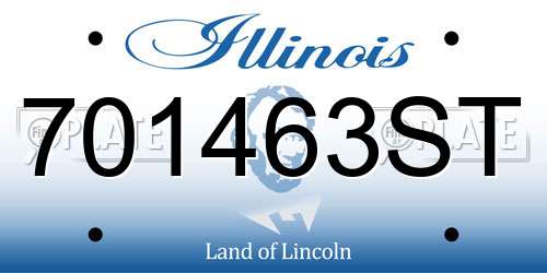 701463ST Illinois License Plate