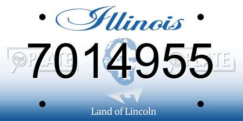 7014955 Illinois License Plate