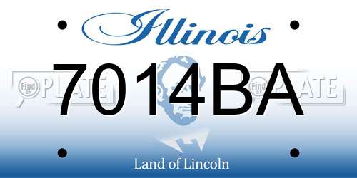 7014BA Illinois License Plate