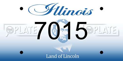 7015 Illinois License Plate