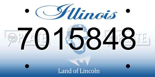 7015848 Illinois License Plate