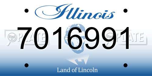 7016991 Illinois License Plate