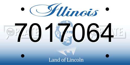 7017064 Illinois License Plate