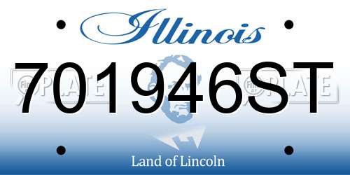 701946ST Illinois License Plate