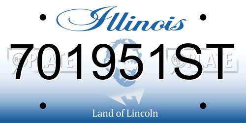 701951ST Illinois License Plate