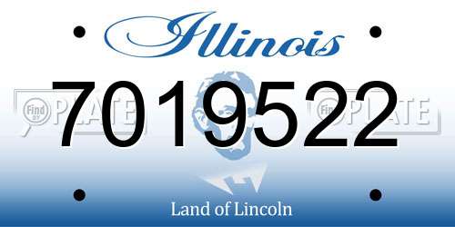 7019522 Illinois License Plate