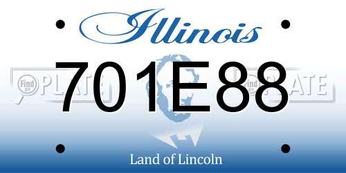 701E88 Illinois License Plate