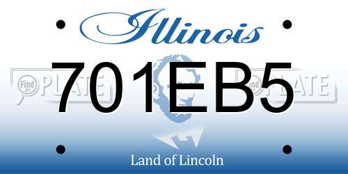 701EB5 Illinois License Plate