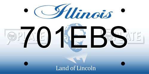 701EBS Illinois License Plate