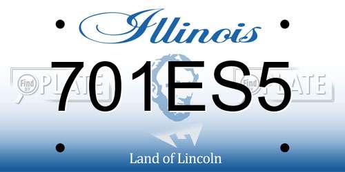 701ES5 Illinois License Plate