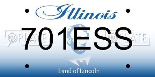 701ESS Illinois License Plate