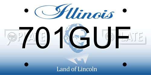 701GUF Illinois License Plate