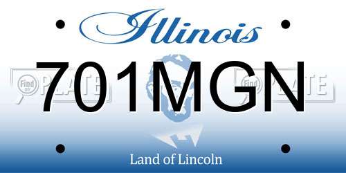 701MGN Illinois License Plate