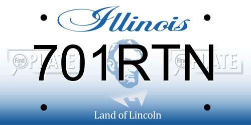 701RTN Illinois License Plate
