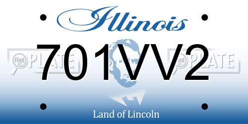 701VV2 Illinois License Plate