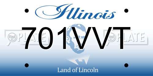 701VVT Illinois License Plate