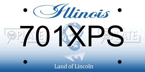 701XPS Illinois License Plate