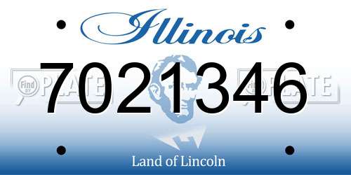 7021346 Illinois License Plate