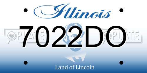 7022DO Illinois License Plate