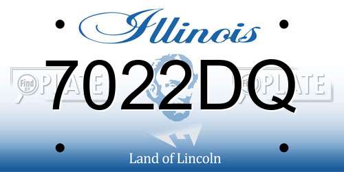 7022DQ Illinois License Plate
