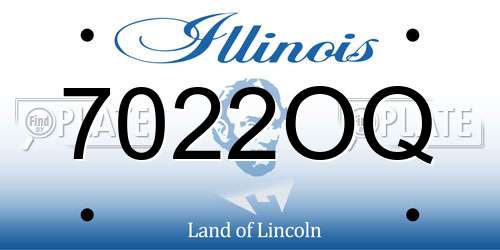 7022OQ Illinois License Plate