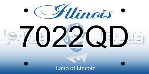 7022QD Illinois License Plate