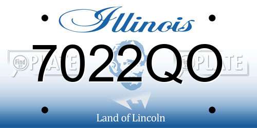 7022QO Illinois License Plate