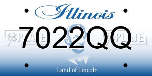 7022QQ Illinois License Plate