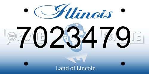 7023479 Illinois License Plate
