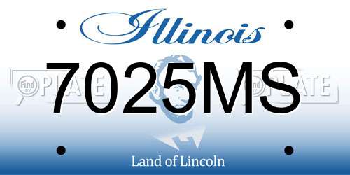 7025MS Illinois License Plate