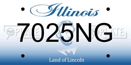 7025NG Illinois License Plate