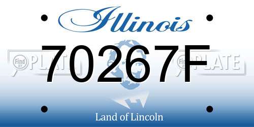 70267F Illinois License Plate