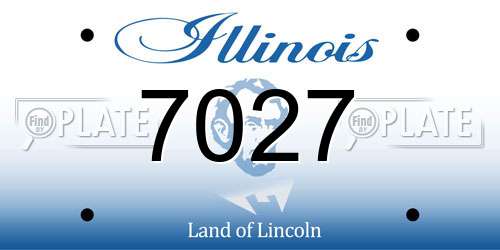7027 Illinois License Plate