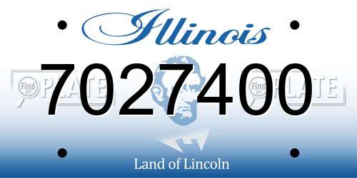 7027400 Illinois License Plate